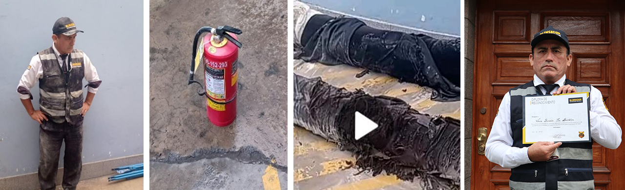 Agentes de seguridad capacitados en lucha contra incendios.